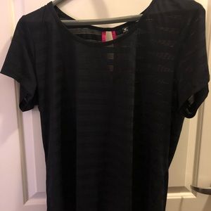 NWT work out shirt black with pink trim size 1X